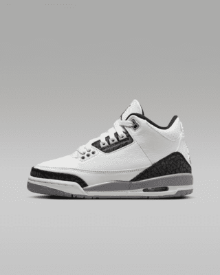 Air Jordan 3 Retro Cement Grey Big Kids Shoes. Nike
